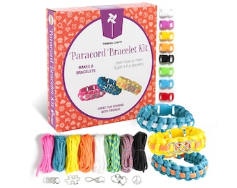 DIY Paracord Bracelet Making Kit: Kids Jewelry Craft, Makes 8 Bracelets