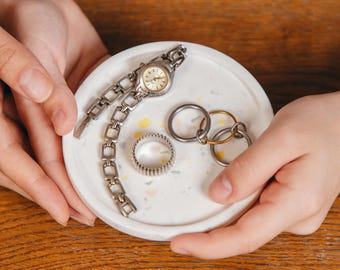 DIY Terrazzo Plaster Trinket Dish Kit: Craft Jewelry Dish for Kids & Teens