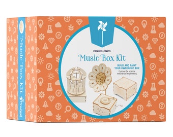 Music Box Stem Kit - diy arts and crafts STEM projects for kit - Great Christmas gift and stocking stuffer for the holiday