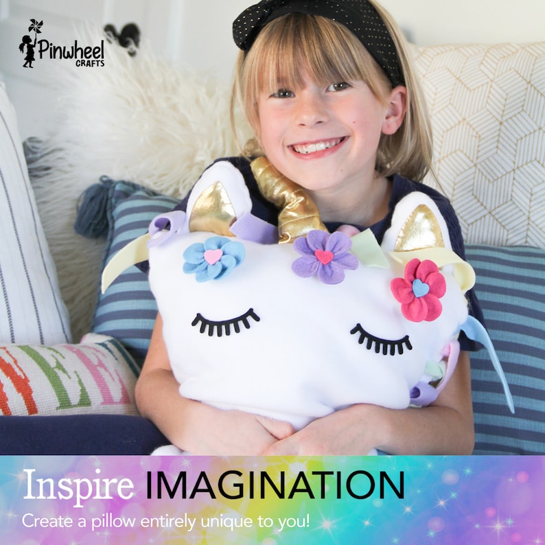 DIY Unicorn Pillow Craft Kit Cozy Nosew Home Decor for the Etsy