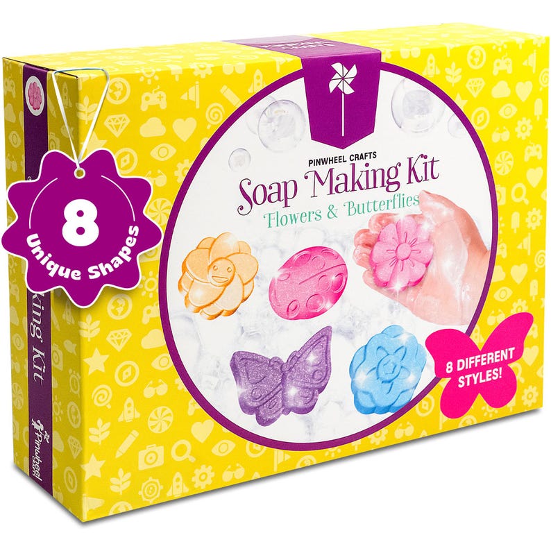 DIY Soap Making Kit for Kids: Mermaid Theme, Makes 16 Soaps Flower
