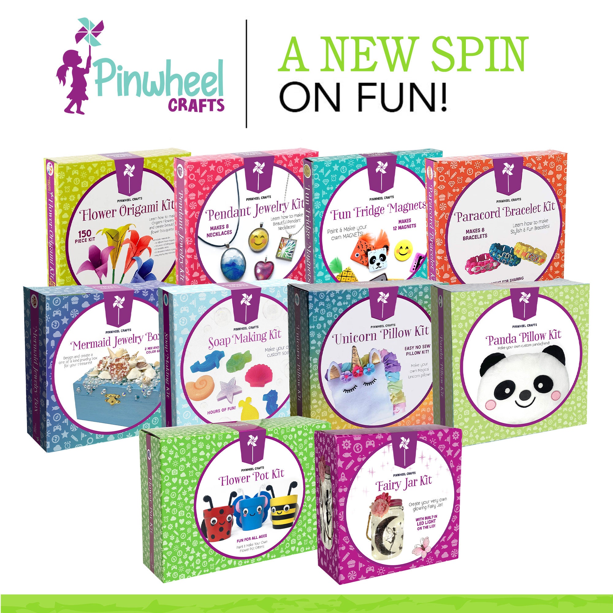 Buy Pinwheel Crafts Flower Pot Kit Kids Craft - Art Kits for Kids 4-6 Set  Comes with 3 ers, 8 Paints, 2 Brushes & Much More - Paint Your Own Pot Set