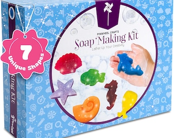 DIY Soap Making Kit for Kids: Mermaid Theme, Makes 16 Soaps