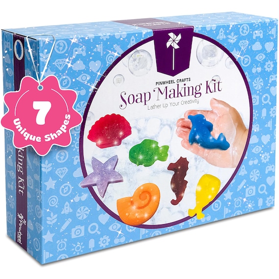 DIY Soap Making Kit for Kids: Mermaid Theme, Makes 16 Soaps