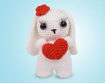 Love Bunny Crochet Kit: DIY Amigurumi Beginner Project with Video