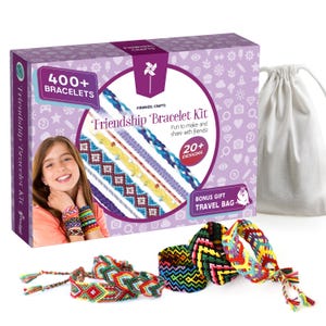 DIY Friendship Bracelet Kit: 100 Embroidery Floss Colors, Beads