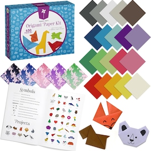 Origami Paper Kit: 450 Sheets, Japanese Patterns, Easy Instructions