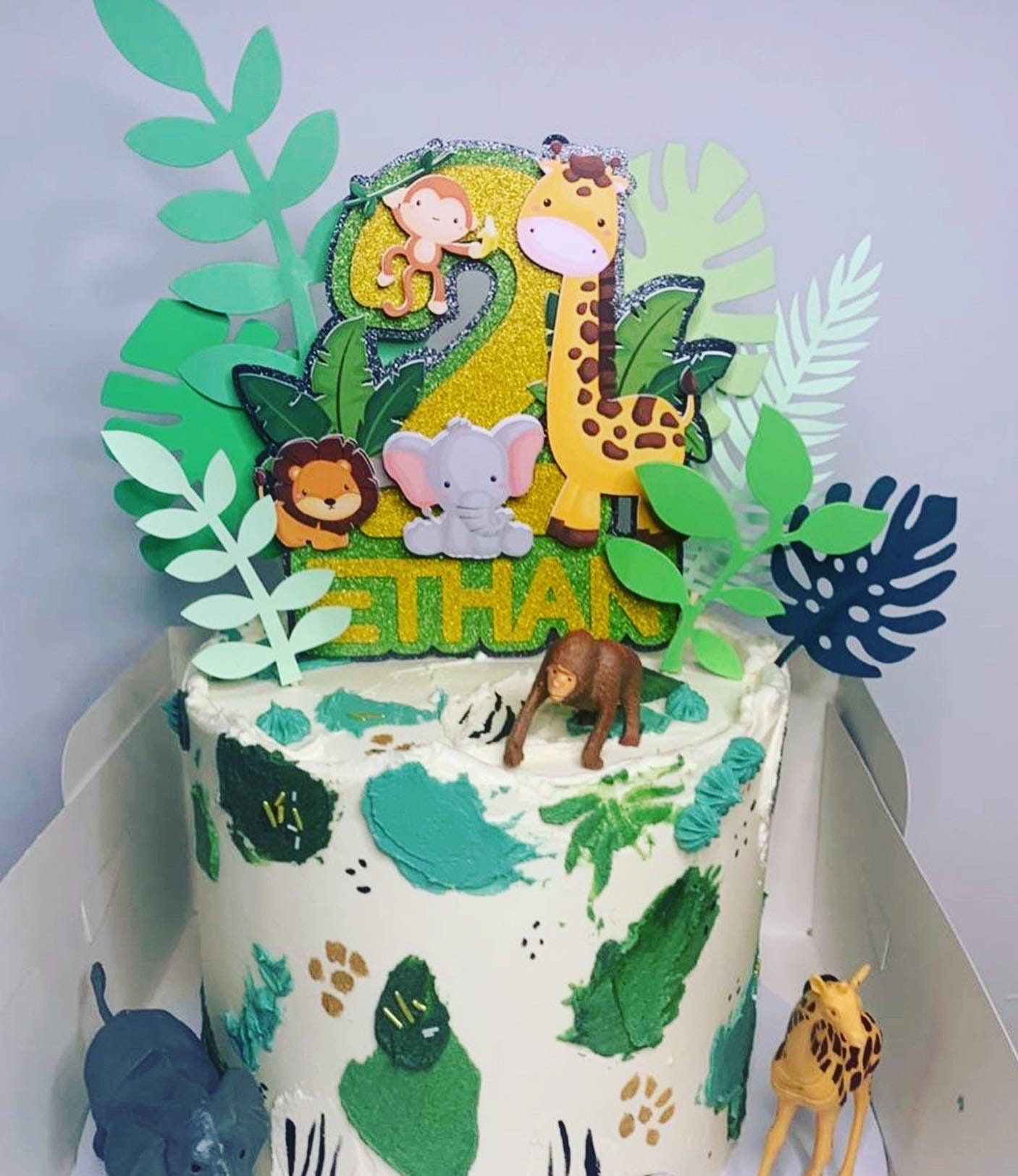 Jungle animal cake topper jungle cake topper safari cake Etsy