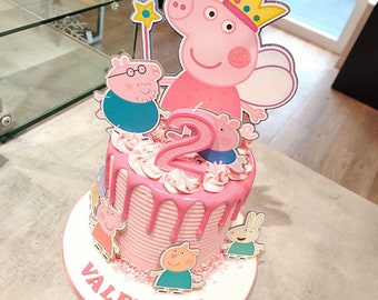 Peppa Pig Cake Topper Etsy