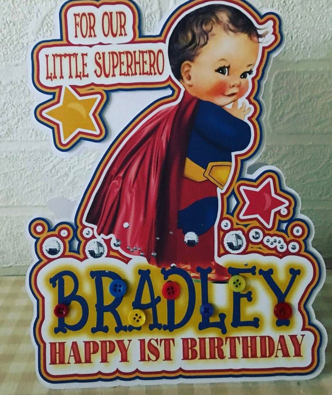SuperheldenBabyGeburtstagskarte Etsy