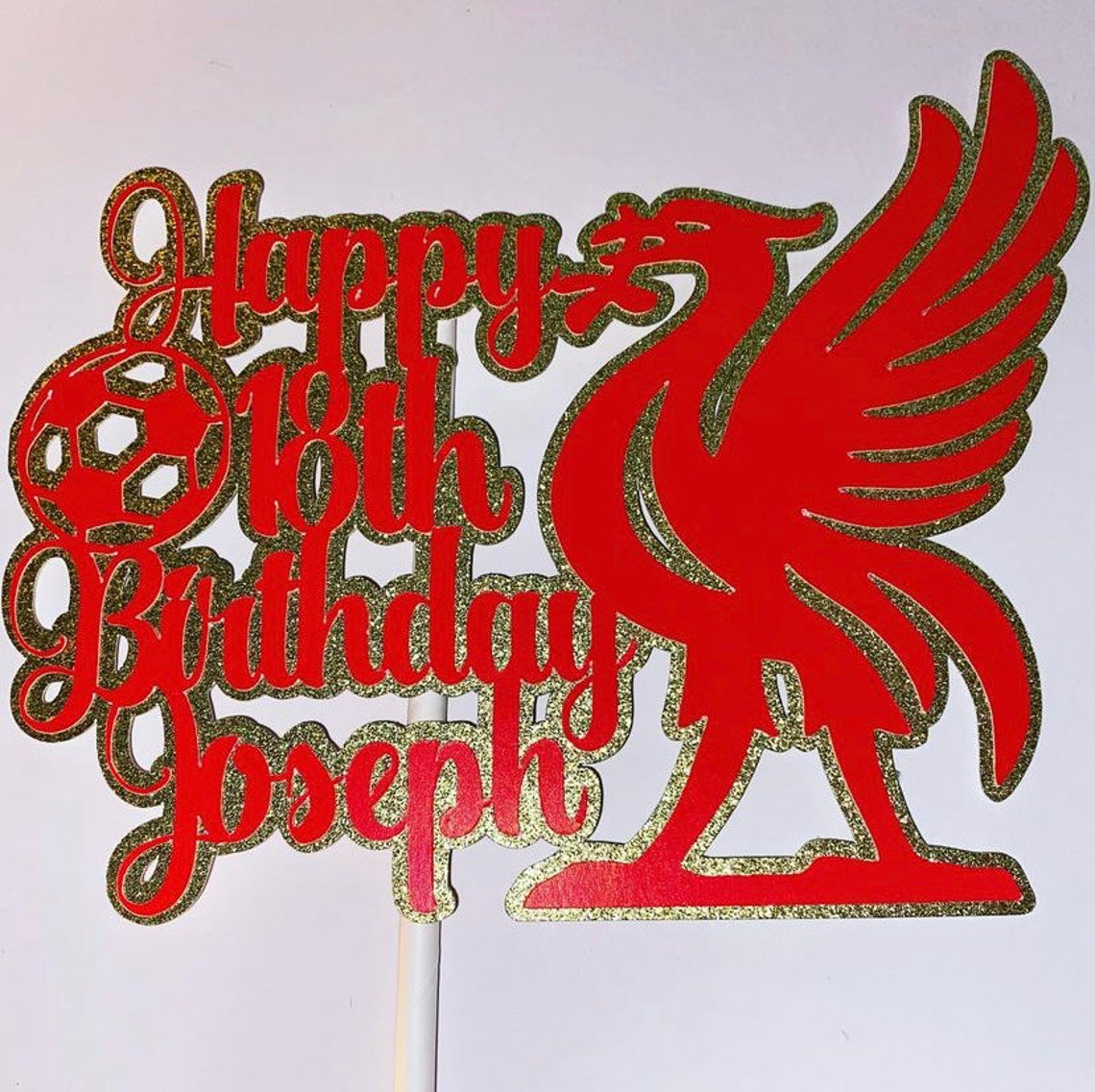 Liverpool Fc cake topper personalised football cake topper Etsy