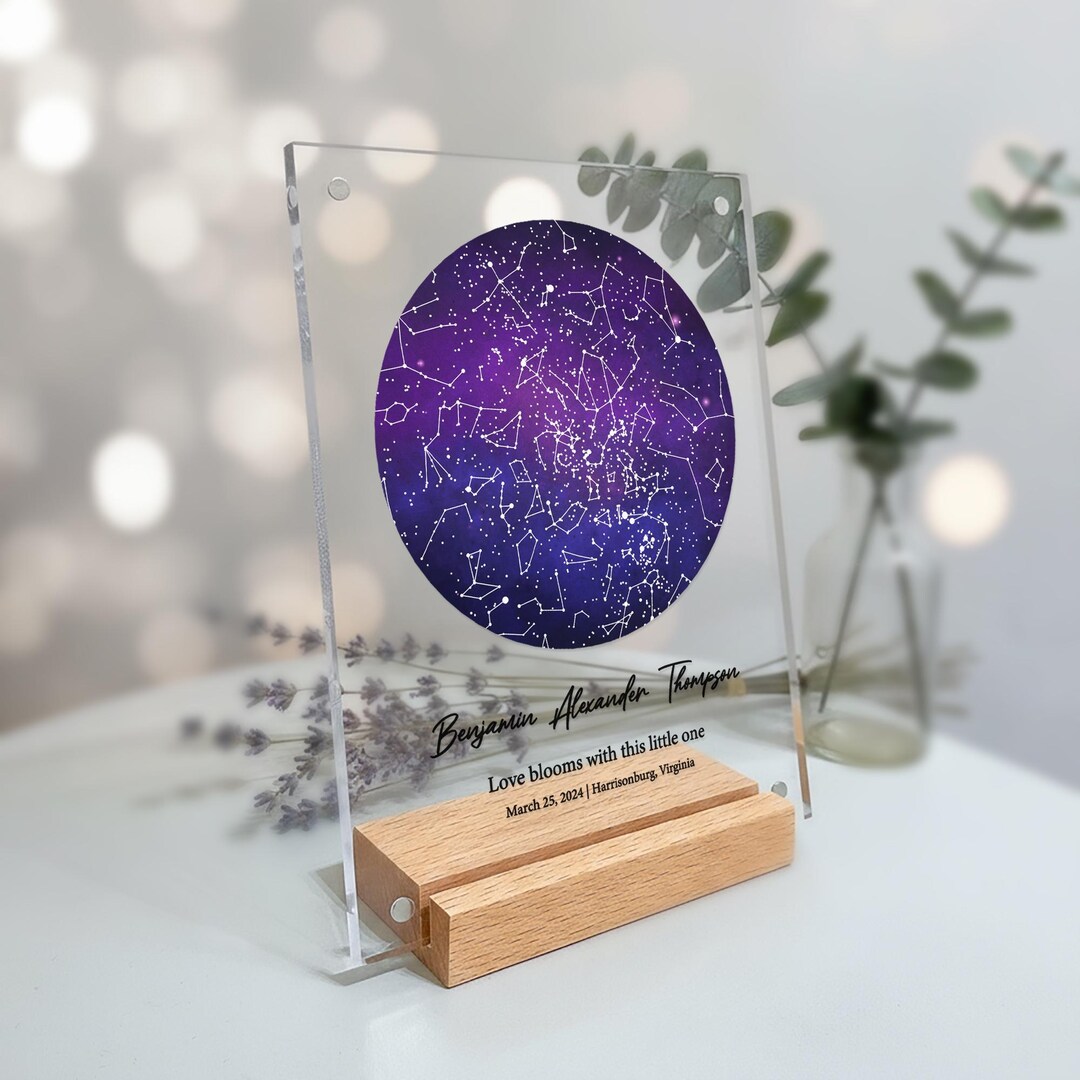 The Day You Were Born Star Map, Personalized Birthday Gift - 1st 2nd ...