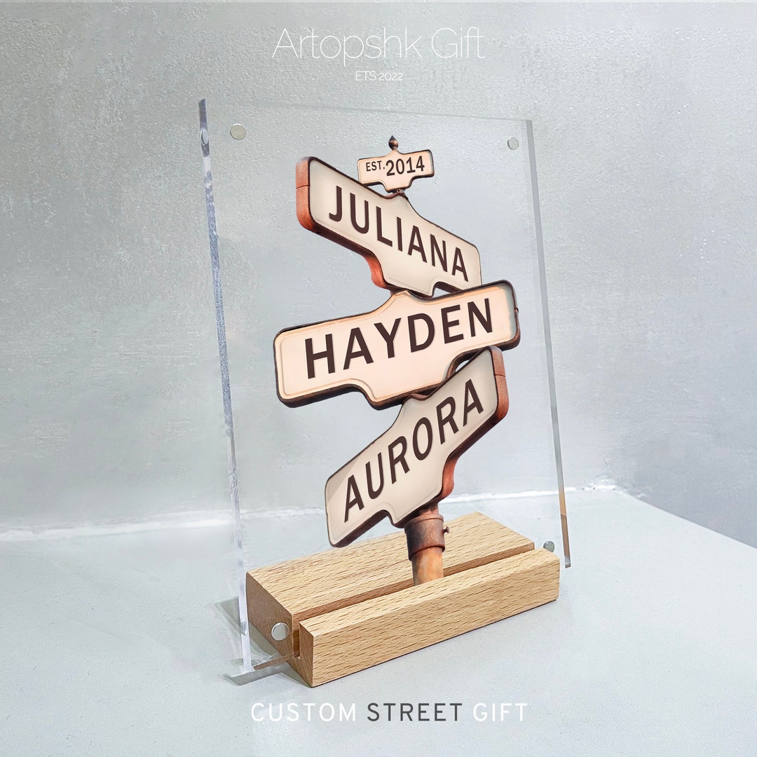Family Print, Custom Street Name Sign Gifts, Mothers Day Gift for Mum ...
