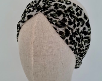 Bandeau fleuri croisé, turban femme,headband, cheveux ,fêtes des mères