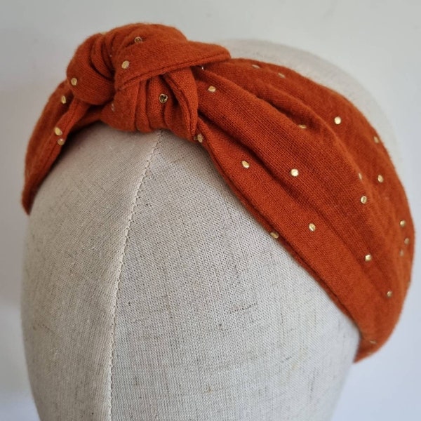 Serre-têtes femme /gaze de coton, headbands