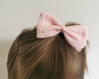 Vente-Filles Rose Hair Bow Floral Tissu cheveux arcs Handmade clips cheveux Vente-Filles Rose Hair Bow Floral Tissu cheveux arcs Handmade clips cheveux