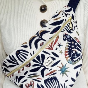 Jungle jacquard fanny pack with pocket - limited edition