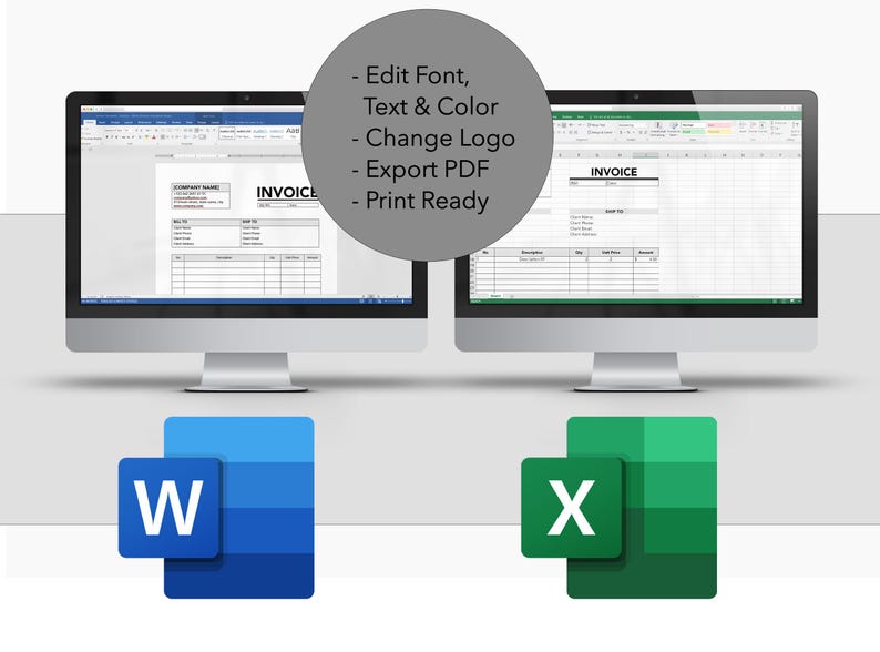 Hp Monitor Invoice Example Invoice Template Word, Invoice Template Excel, Editable Invoice ...