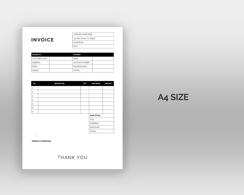 commercial invoice template commercial invoice template