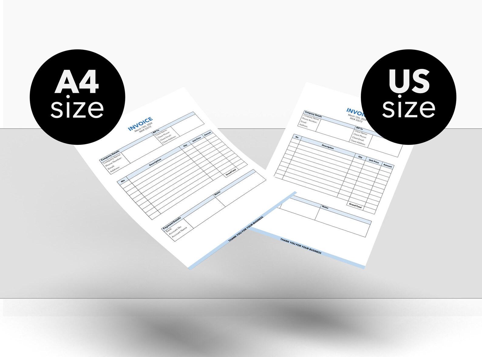 Editable Invoice Template Word, Business Invoice Template Word