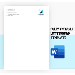Membrete para empresa de limpieza, plantilla de membrete para servicio de limpieza, membrete para empresa de servicio de limpieza, membrete para limpieza para Word