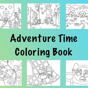 Printable Adventure Time Coloring Pages, Digital Download