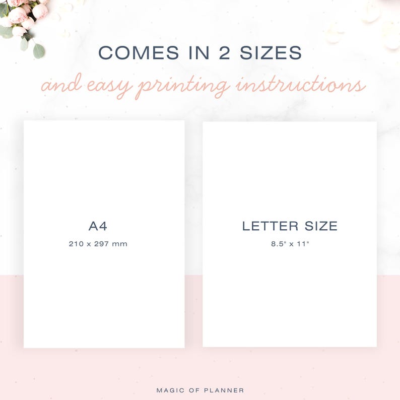 2026 Pink Yearly Calendar Printable, Year At A Glance, Desk Calendar, Vertical Layout, Sunday Monday Start, A4 Letter Size Planner Inserts image 5