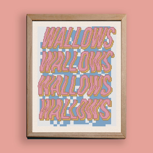 Wallows Warp aesthetic teen decor indie band Cross Stitch Pattern