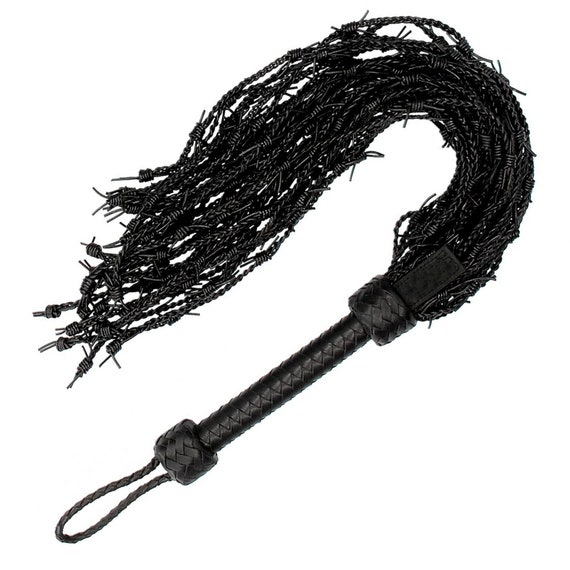 Leather Barbed Wire Flogger Spanking Floffer Spanker Whip | Etsy