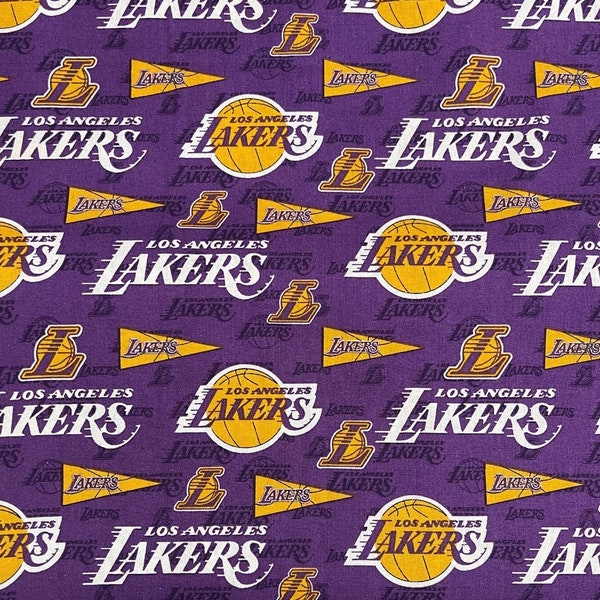 NBA LA lakers licensed 100% cotton fabric basketball fabric purple