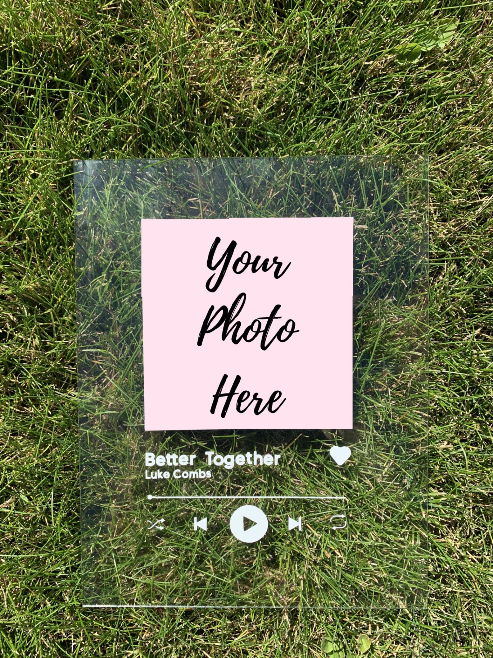 Custom Spotify Acrylic Plaque Any Song & Photo Etsy