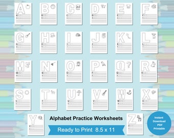 ABC Alphabet Printable Worksheets | Coloring Sheets | Preschool Pre-K Learning | Summer Fun