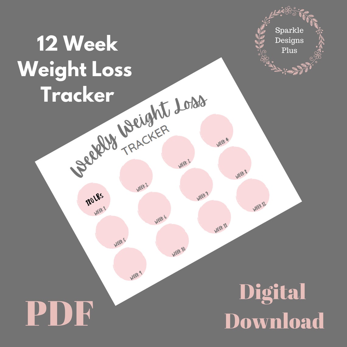 12 Week Printable Weight Loss Tracker Chart PDF Etsy UK 12 week printable weight loss tracker chart pdf etsy uk