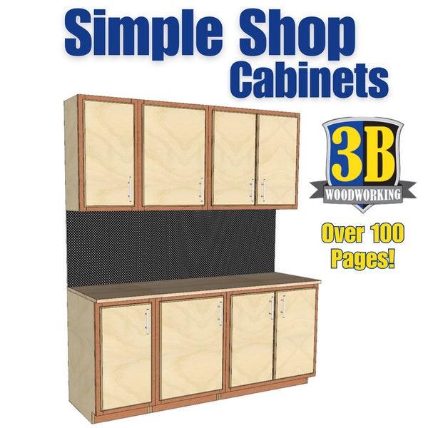 Simple Shop Cabinets - Build Plans | Woodworking Plans, Storage Cabinet, Cabinet Plans, Workshop Cabinets, Kitchen Cabinets