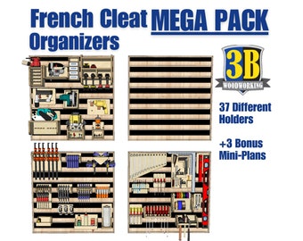 French Cleat Organizers Mega Combo Build Plans / Woodworking Plans / Digital Download