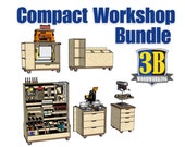 Compact Mobile Workshop Bundle: Woodworking Plans (Digital Download)