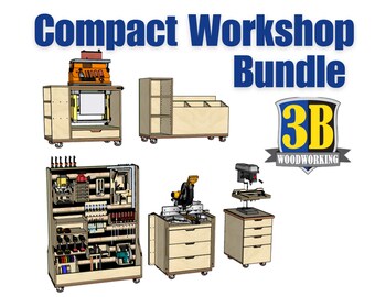 Compact Mobile Workshop Bundle: Woodworking Plans (Digital Download)