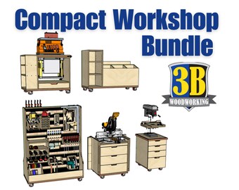 Compact Mobile Workshop Bundle - Build Plans | Woodworking Plans, digital plans, DIY Plans