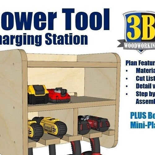 Tool Charging Station PDF Plans Etsy