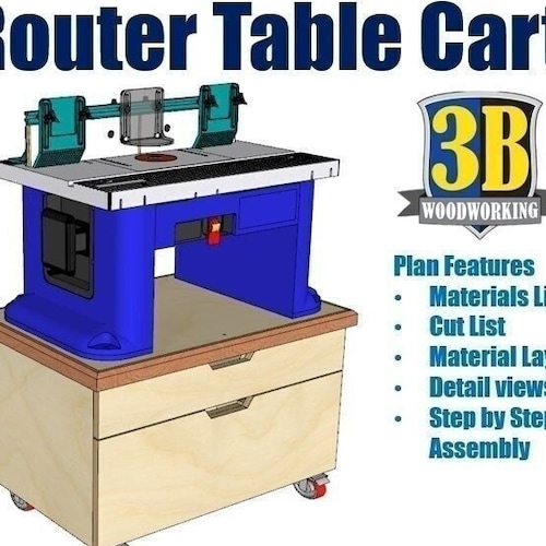 Mobile Router Table Build Plans Woodworking Plans DIY Etsy
