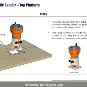 Using a Trim Router to build a Drill Press Table