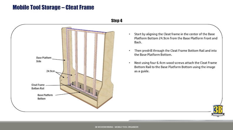 Mobile French Cleat Tool Organizer: Metric Woodworking Plans (digital ...