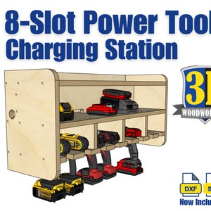Power Tool Charging Station Build Plans: Cordless Drill Holder with CNC Files