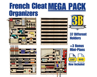French Cleat Organizers Mega Combo Build Plans / Woodworking Plans / Digital Download