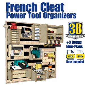 French Cleat Power Tool Organizers Build Plans / Charging Station / Woodworking Plans