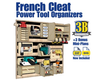 French Cleat Power Tool Organizers Build Plans / Charging Station / Woodworking Plans