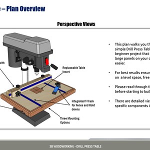 Drill Press Table using T-Track and Material Hold Down's