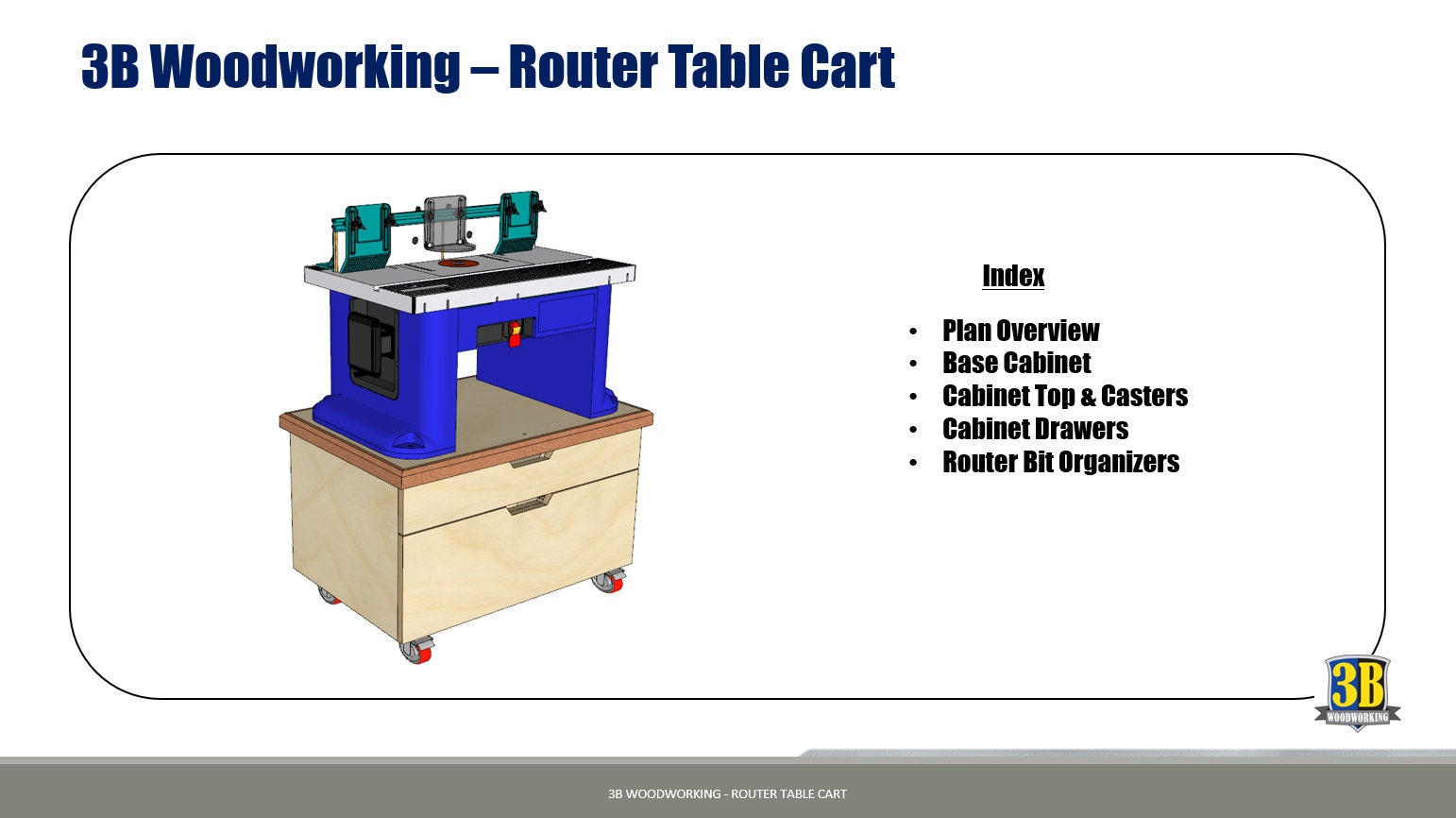 Router Table Cart Build Plans Woodworking Plans DIY Etsy