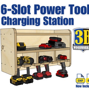 Power Tool Charging Station Build Plans: Cordless Drill Holder (CNC Files Included)