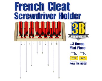 French Cleat Screwdriver Holder - Build Plans | Tool Storage, Screwdriver Organizer